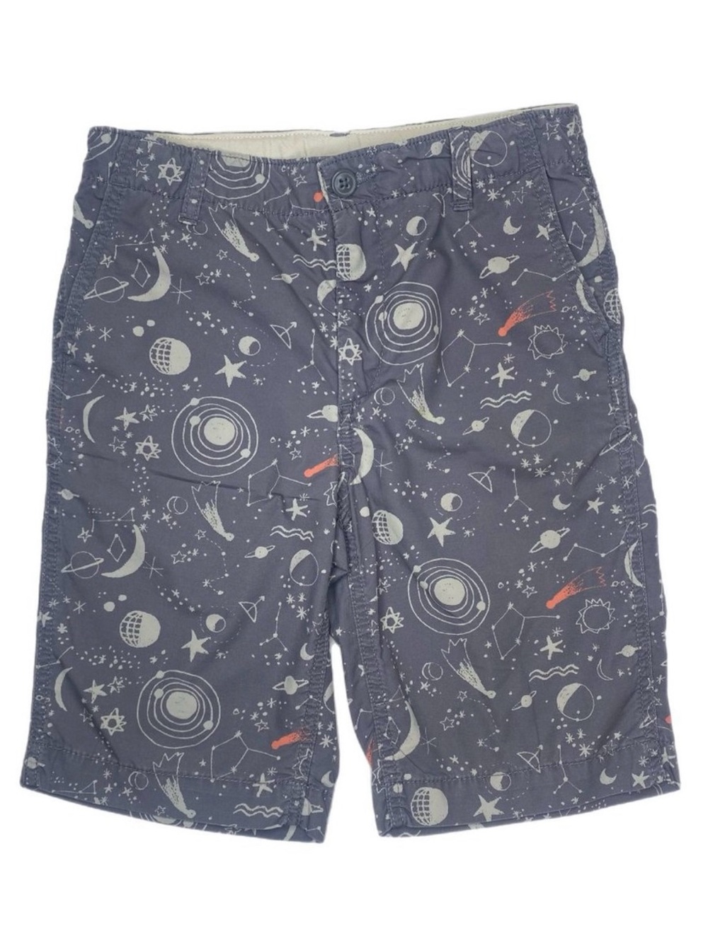 Gap Solar System Theme Boys Gray Shorts with Adjustable Waist